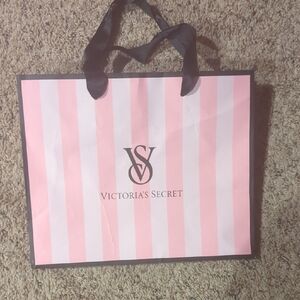 Victoria's Secret Pink and White Striped Bag